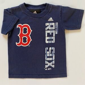 Adidas Red Sox T-Shirt Size 2T 24 Months Boston Baby Toddler Navy Blue Baseball